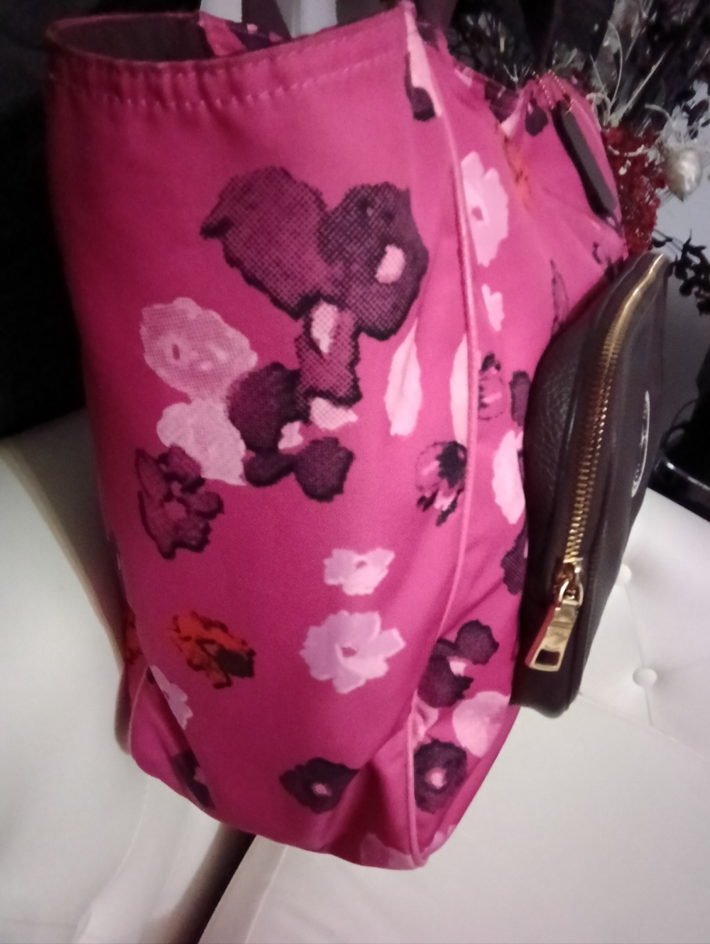 Coach Court Halftone Floral Tote Confetti Pink E2111- C5670 - Picture 3 of 15